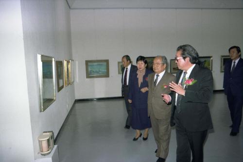 정한모 문화공보부 장관 한국예술문화단체 총연합회, 미술협회 회원전 개막식 참석 #89989