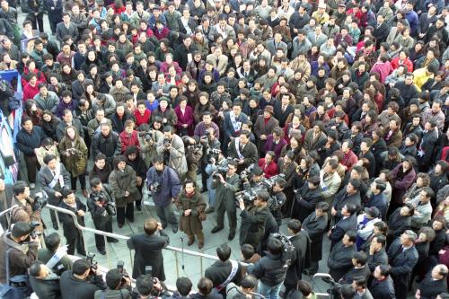 이회창 한나라당 대통령후보 제15대 대통령선거 거리 연설회 #207321