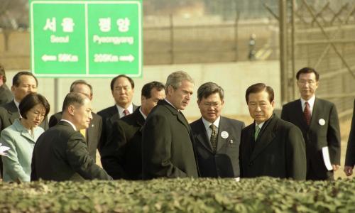 한ㆍ미 정상 도라산역 행사(DMZ) 참석(김대중 대통령, 조지 워커 부시 미국 대통령) #261924