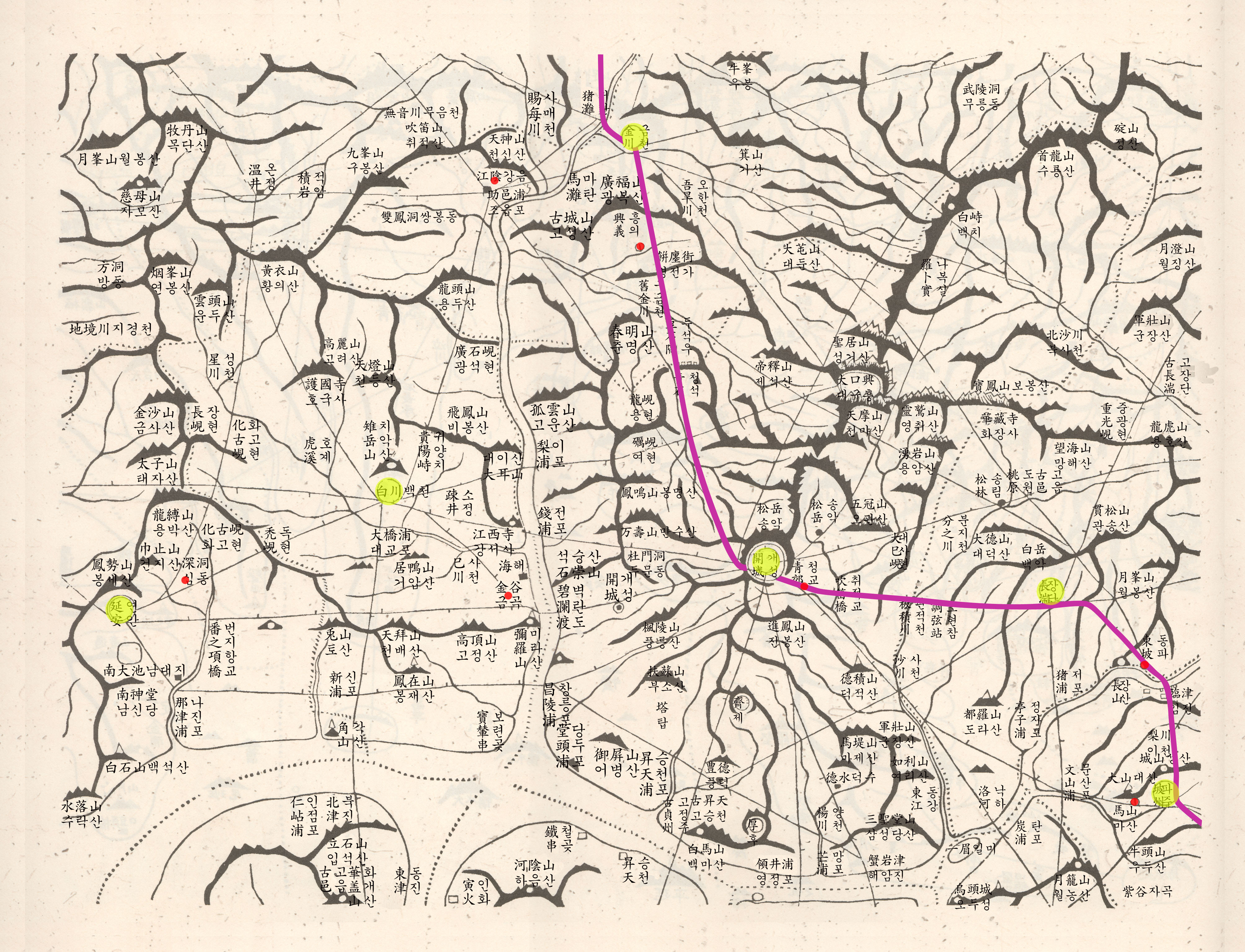 고지도 ; 대동여지도12 4