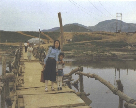 1970년대 안양천 나무다리