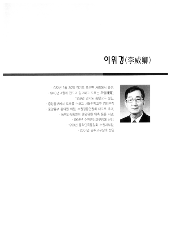 [수원 근현대사 증언 ; 이위경(李威卿)]