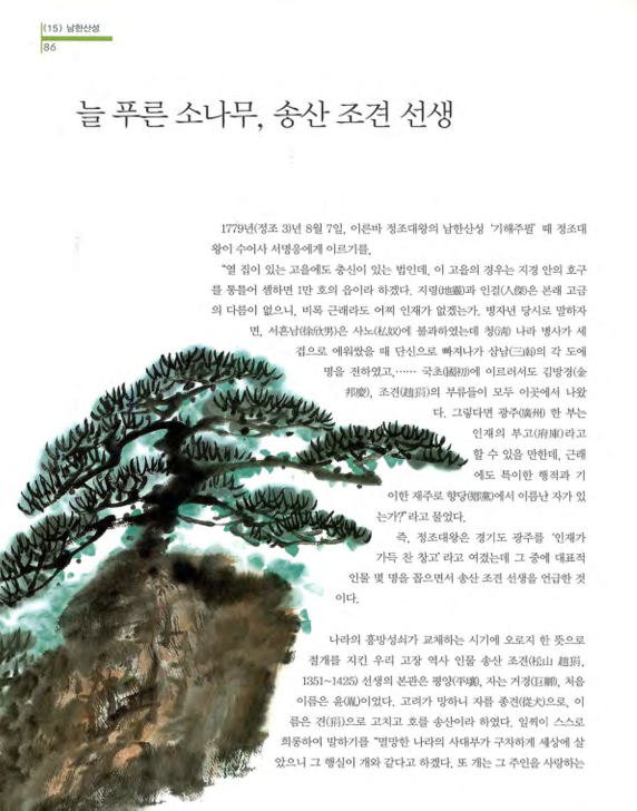 늘 푸른 소나무, 송산 조견 선생