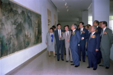 정한모 문화공보부 장관 중국 장대천 명작전 참석 #99480