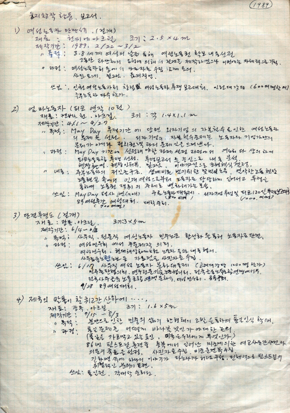 둥지 창작 활동 보고서