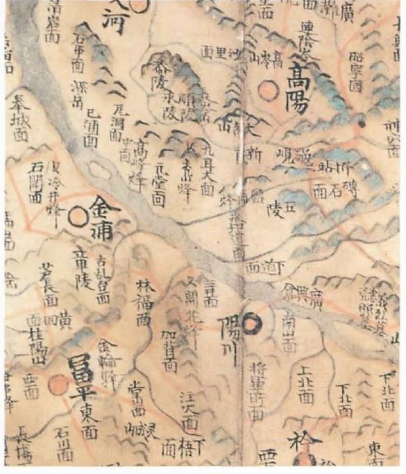 18세기후반 경기도 군현지도 『동국팔로분지도』